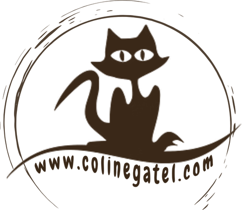 Logo Coline Gatel, chat noir